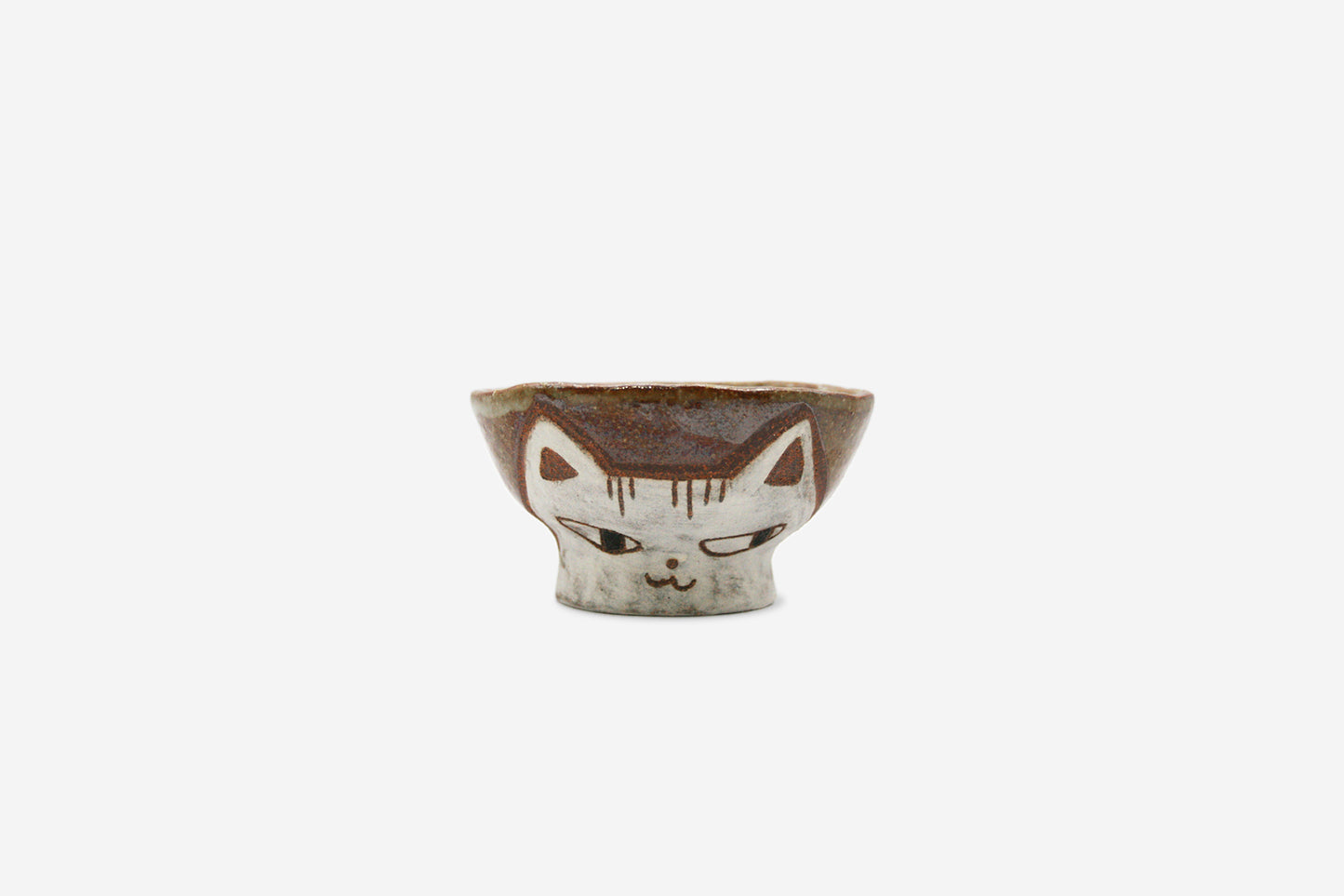 白ねこ飯碗小
